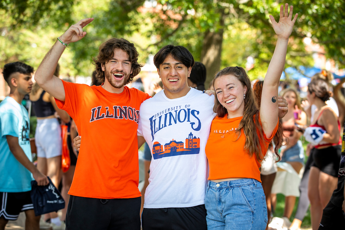 students celebrating